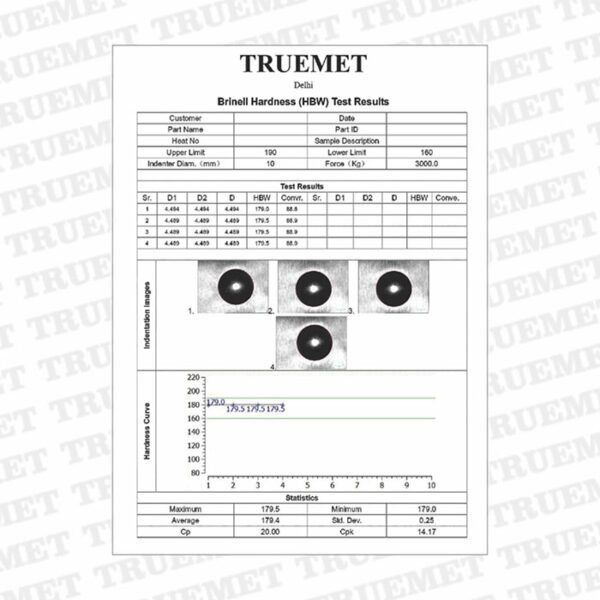 Brinell Impression Diameter Analysis Software